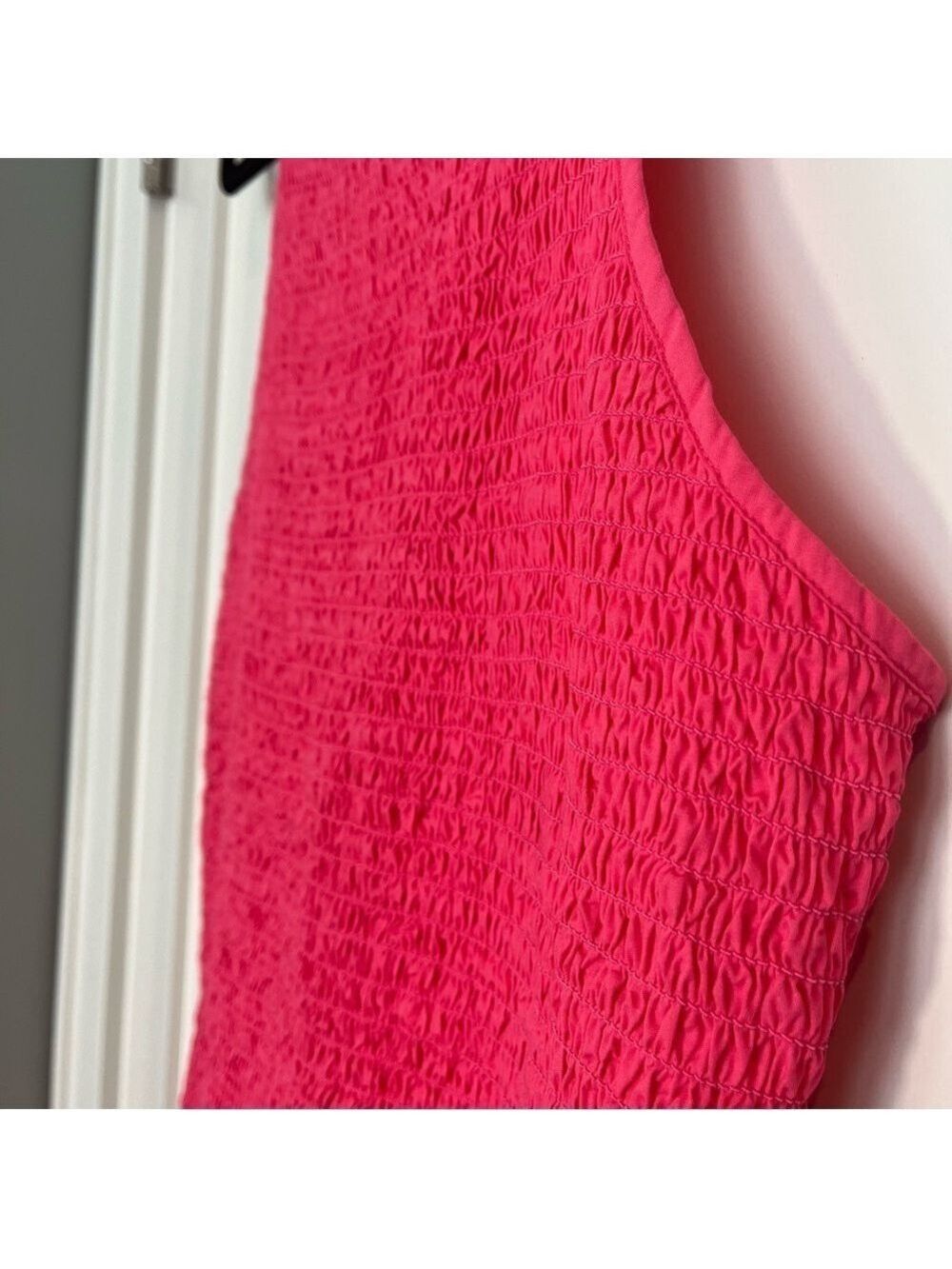 Free People Iyla Smocked Mini Dress Pink XL Adjustable Straps - Picture 4 of 14